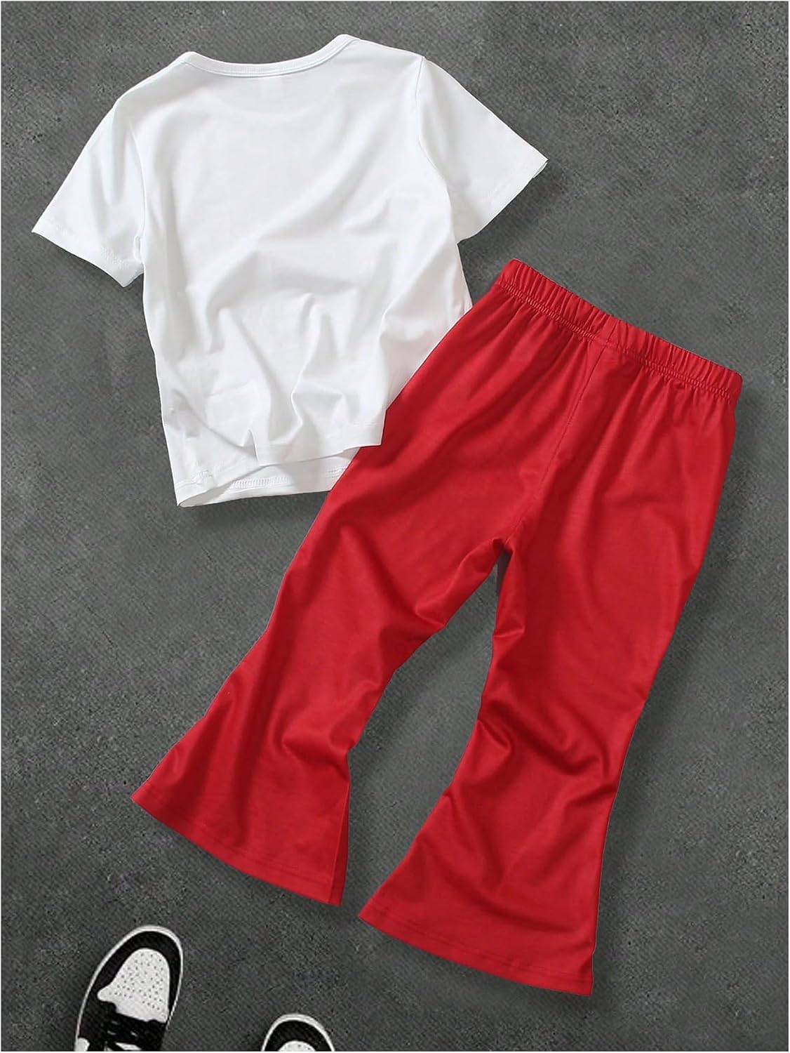 VIPWOLF Boy's Clothing Sets 2 Piece Gothic Cross Graphic Tees and Color Block Flared Sweatpants Casual Outfits