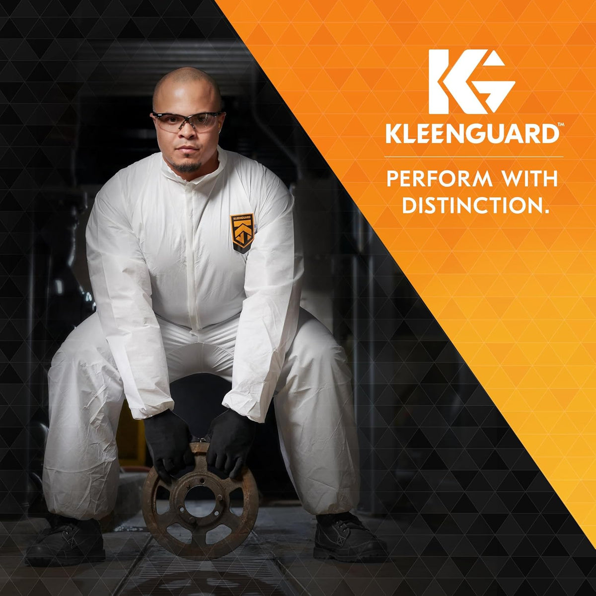 KleenGuard™ V30 Nemesis™ Safety Glasses (25688), with Mirror Coating, Smoke Lenses, Black Frame, Unisex Sunglasses for Men and Women (Qty 12)
