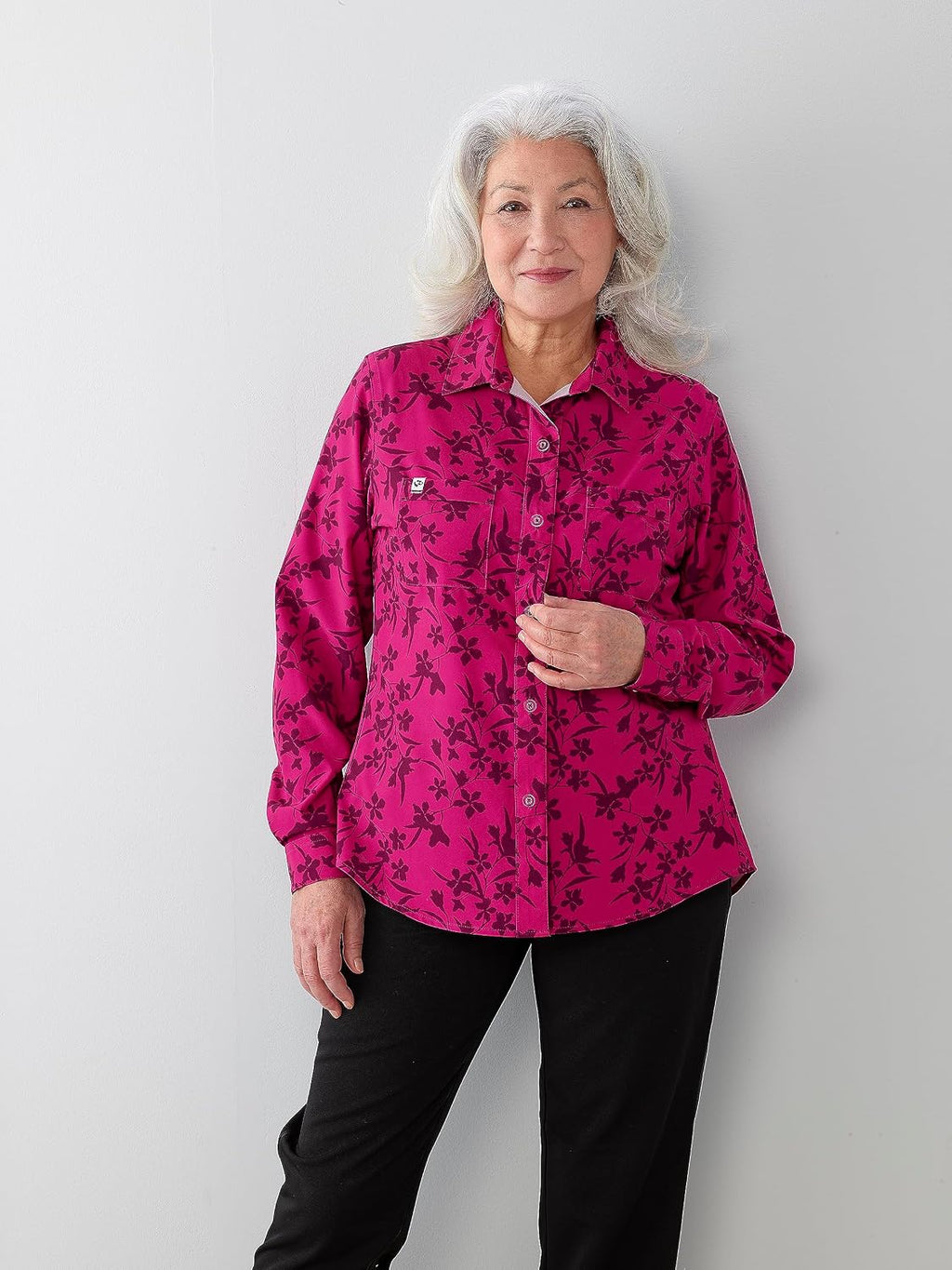 Silverts Women's Adaptive Magnetic Closure Top, Arthritis Easy Wear Shirt